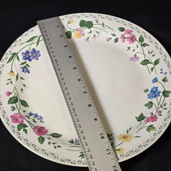 Vintage Farberware 225 English Garden Stoneware 12 1/4" Serving Platter Plate Fl - Picture 8 of 9